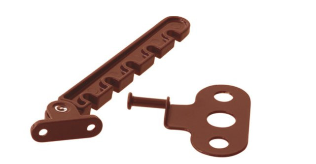 Ограничитель открывания окна (гребенка пластик) Коричневый