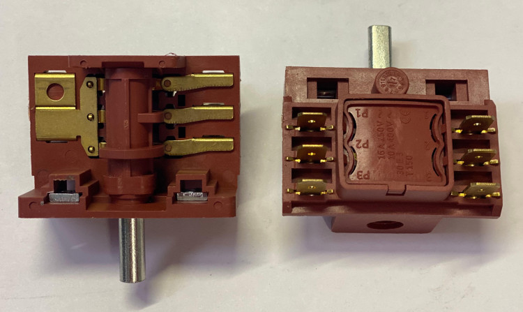 Переключатель режимов мощности конфорки TIBON ПМ-4 (конт. 3+3 снаружи) HOZ
