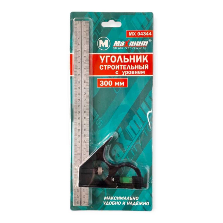 Уголок с уровнем 300 мм MAXIMUM /60 шт