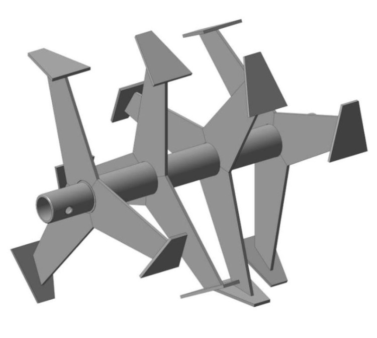 Фреза лепестковая вал 30мм. D330мм. шир.раб. части 355мм.(4 ряда) дл.втулки 85мм.