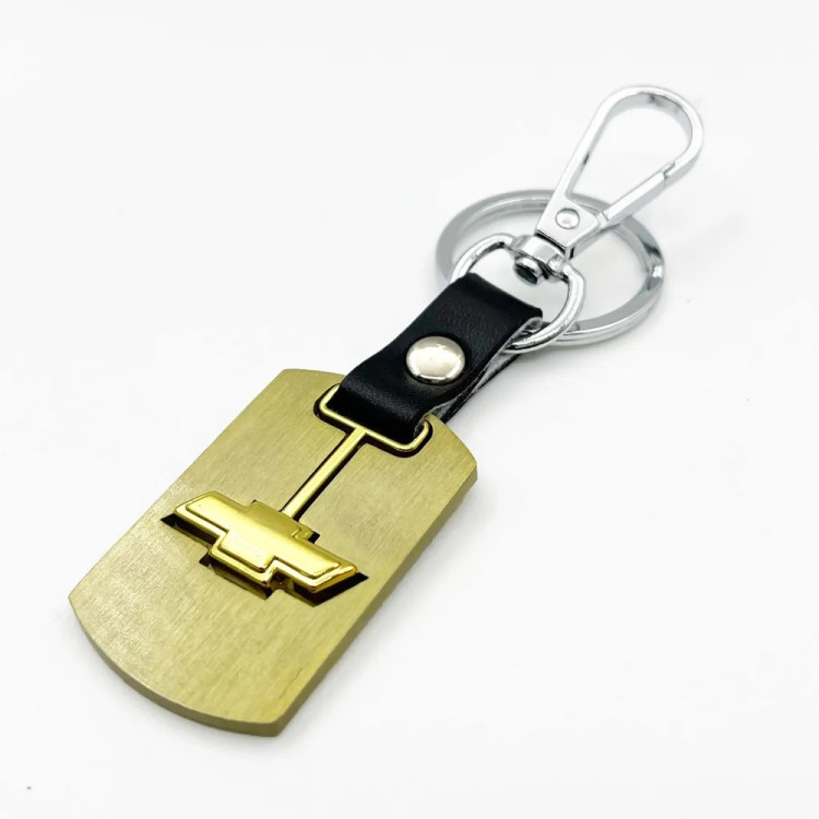 Брелок на ключи "CHEVROLET" карабин (золото)