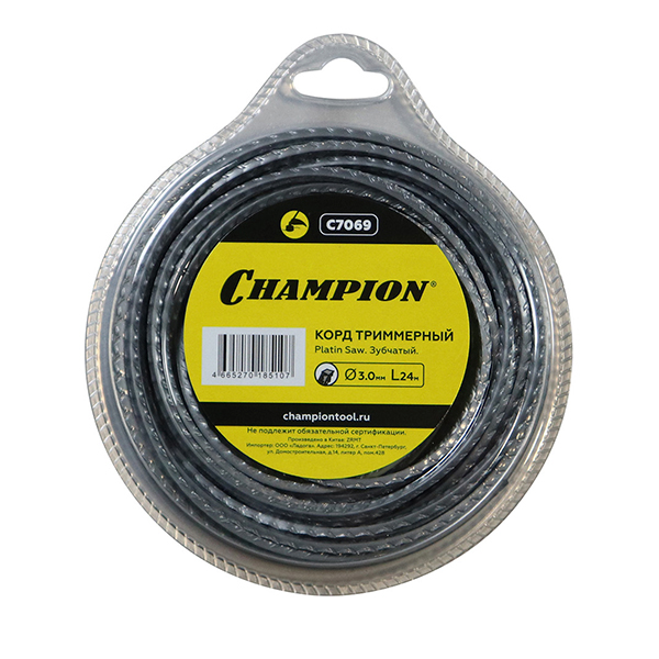 Корд трим.CHAMPION Platin Saw 3.0мм* 24м (зубчатый)