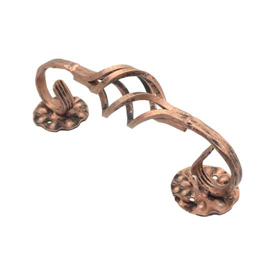 Ручка-скоба кованая "Корзинка" 185мм (медь) (4)