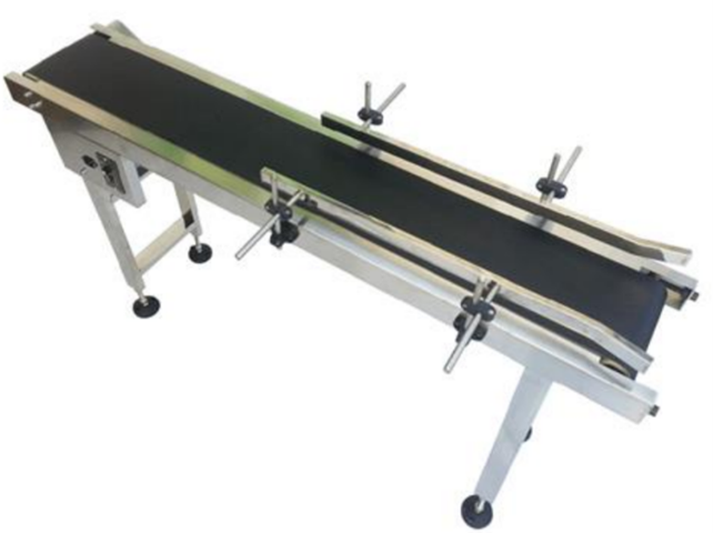 Приводной ленточный конвейер SJB-100/20 (рег-р скорости, Ш 200 мм, Д 1000 мм, направляющие)