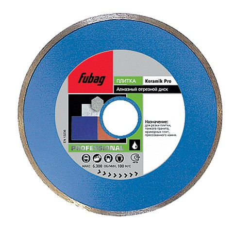 Диск алмазный отрезной Keramik Pro (180х30/25.4 мм) для плиткорезов Fubag 13180-6
