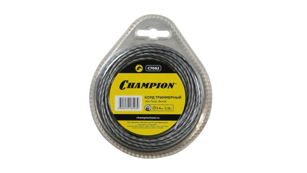 Леска CHAMPION Alu Twist 2.4мм*12м (витой)