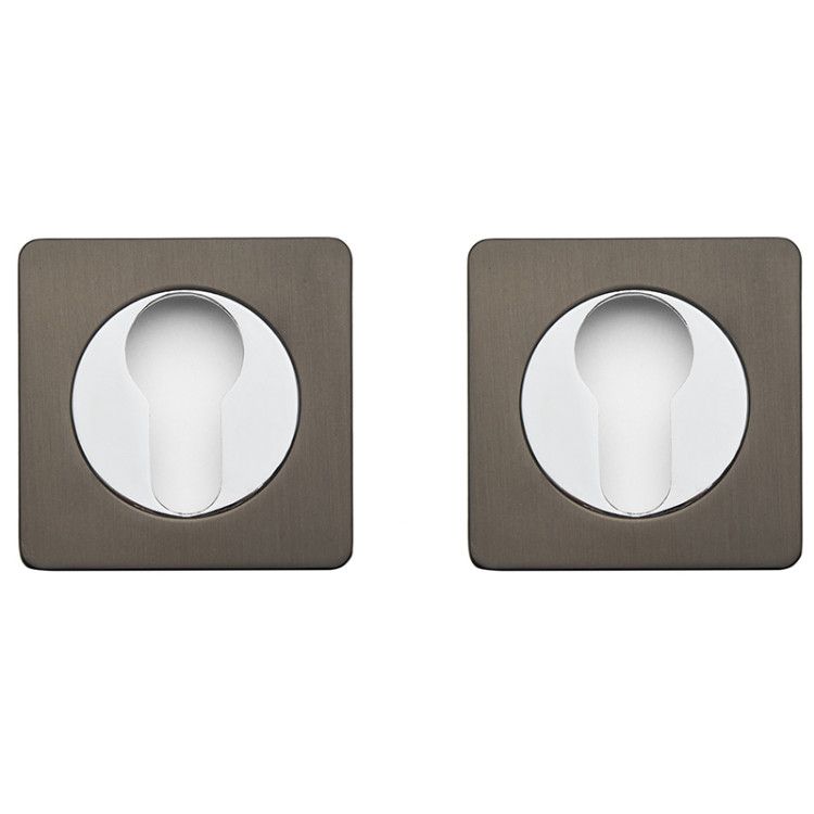 Накладки на цилиндр &quot;TRODOS&quot; ЕТ02-AL GF (графит)