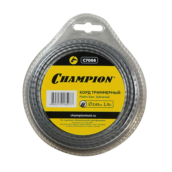 Корд трим.CHAMPION Platin Saw 2.65мм* 15м (зубчатый)