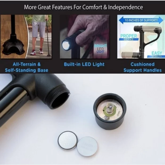 Складная трость с фонариком Get Up And Go Cane