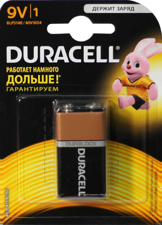 Батарейки DURАСELL Alkaline Крона 9v 6LR61 BL-1 (12)