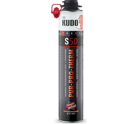 Теплоизоляция напыляемая PUR-PRO-THERM 1000мл KUDO PROFF