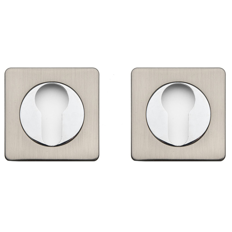 Накладки на цилиндр "TRODOS" ЕТ02-AL SN (никель)