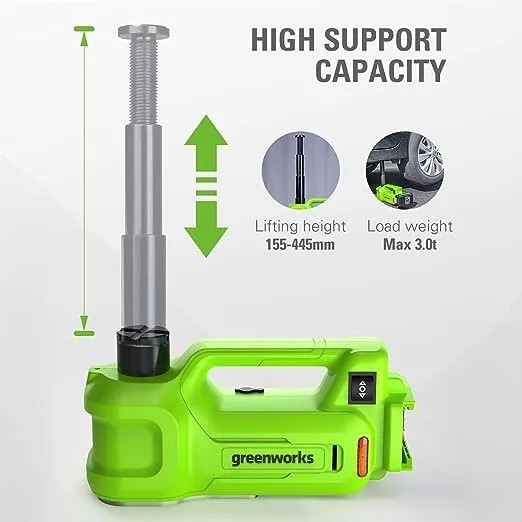 Домкрат гидравлический акк. Greenworks G24JACK 3401407
