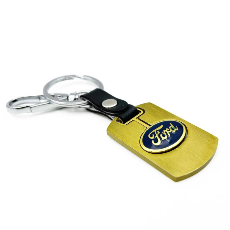Брелок на ключи "FORD" карабин (золото)