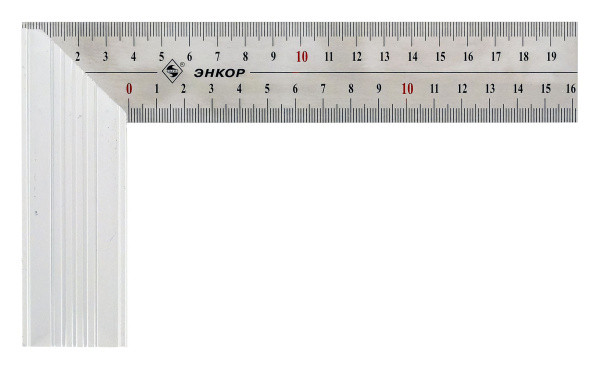 Угольник 200мм. алюм основание ЭНКОР 10812