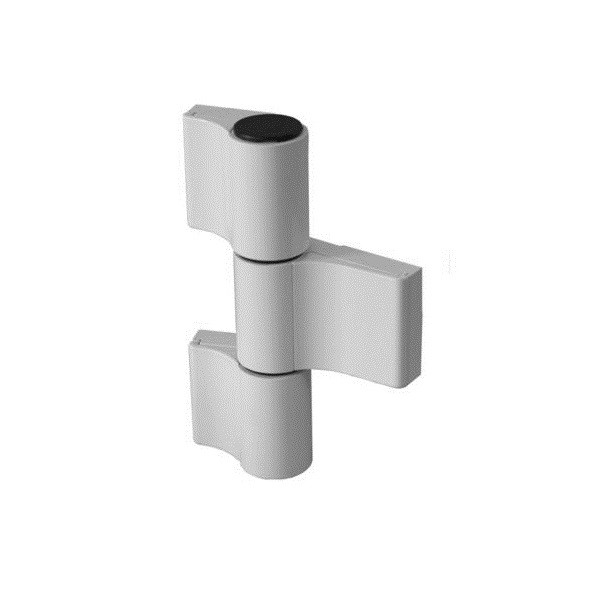 Петля для алюминиевых дверей до 120 кг БЕЛАЯ тройная (9016)