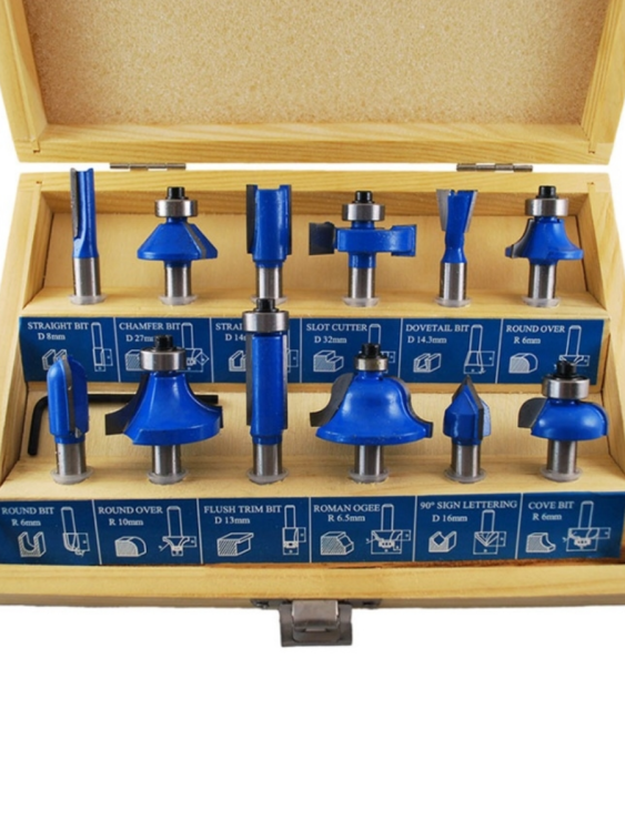 Набор фрез12 предметов (деревян. короб. ) S