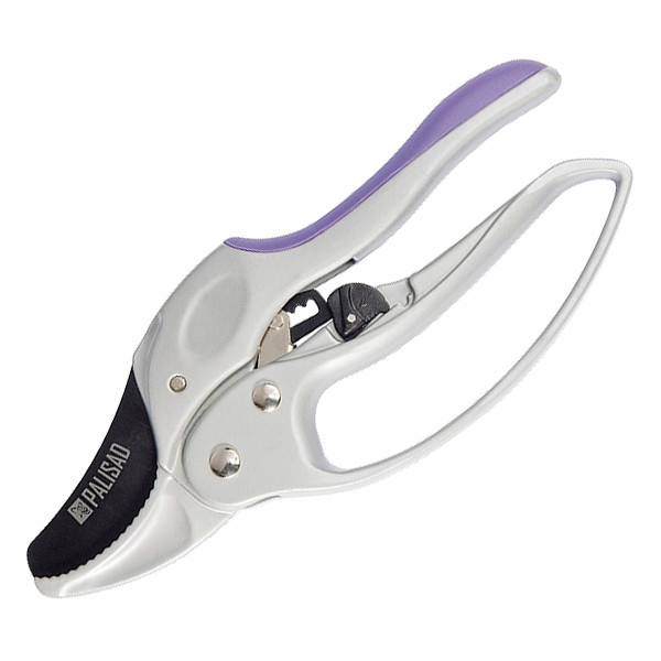 Секатор 200мм , тефлон. покрытие, храповый мех. с обрезиненными ручками