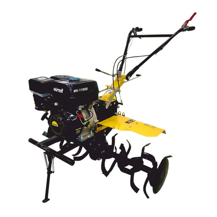 Мотоблок бензиновый Huter МК-11000 | 11 л.с | чугунный редуктор