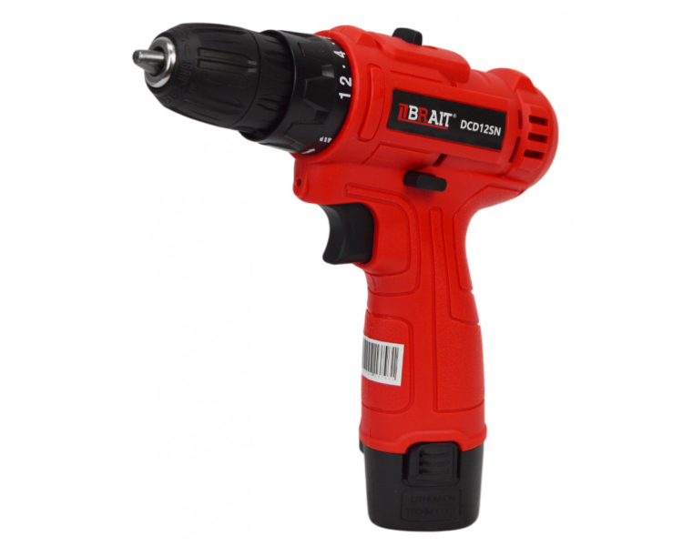 Аккумуляторная дрель BRAIT DCD12SN 12В,АКБ(Li-on).1,5Ач