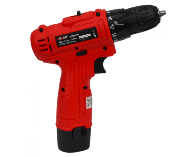Аккумуляторная дрель BRAIT DCD12SN 12В,АКБ(Li-on).1,5Ач