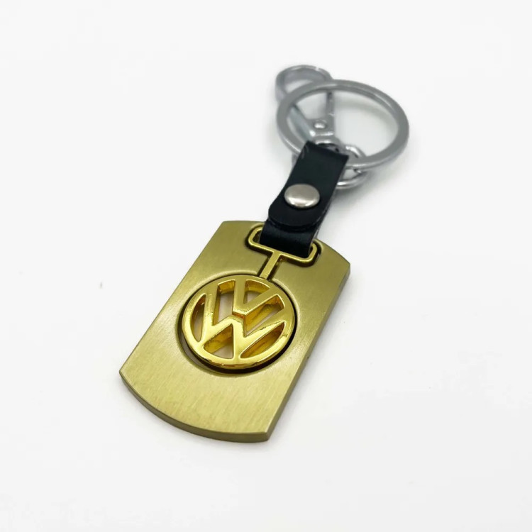 Брелок на ключи "VOLKSWAGEN" карабин (золото)