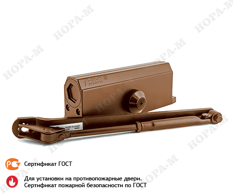 Доводчик "NORA-M" №4S (до120кг) (коричневый) морозостойкий