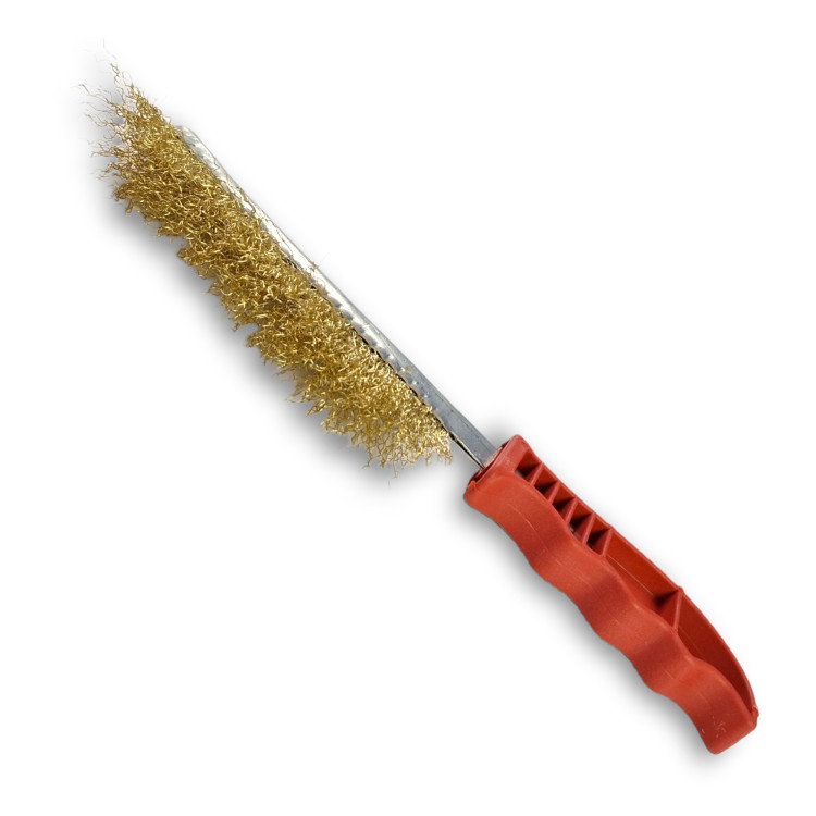 Щетка металлическая с красной ручкой /300 шт