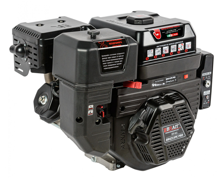 Двигатель BRAIT-465SPE PRO | 18.5 л.с. | шкив 25 мм., элекстростартер Shineray