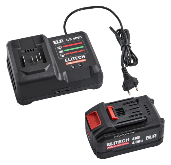 Аккумуляторная цепная пила ELITECH CS 4016BLК (E1611.027.02)