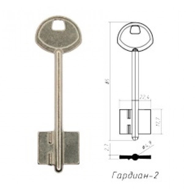 Заготовка ключа ГАРД-2 конаково