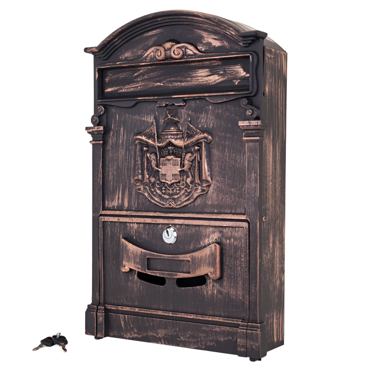 Почтовый ящик металлический №4010В (патина медь)