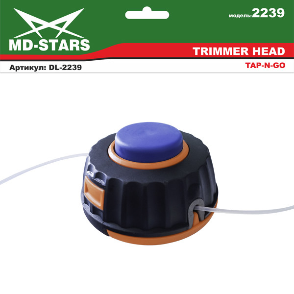 Головка триммерная MD-STARS, DL-2239, леска 2,6мм, M10x1,25FLH