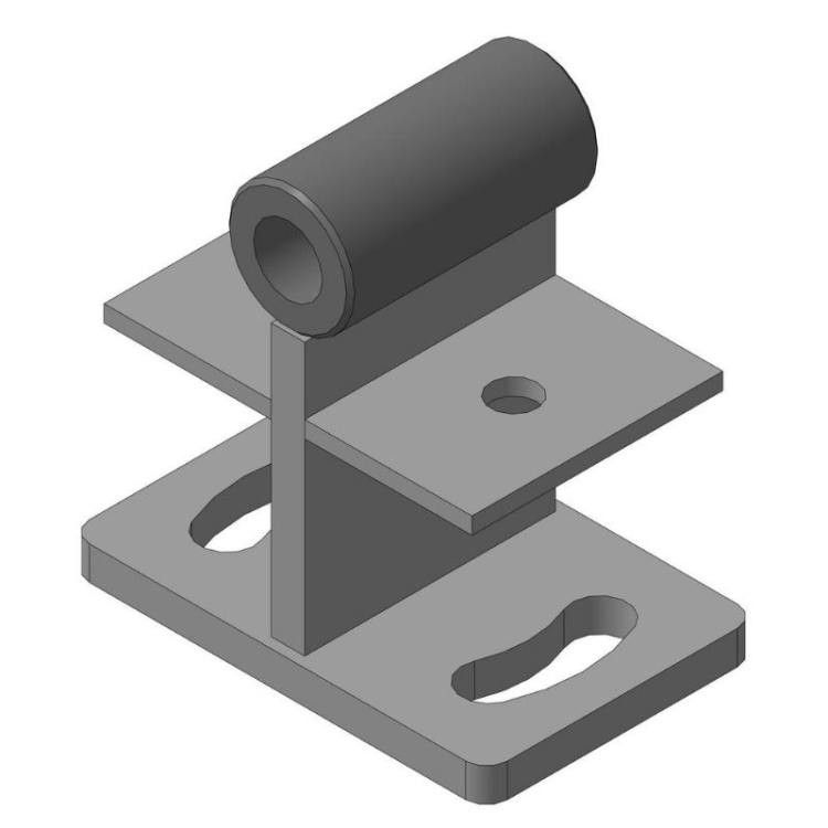 Кронштейн сцепки соединительный поворотный под один шкворень