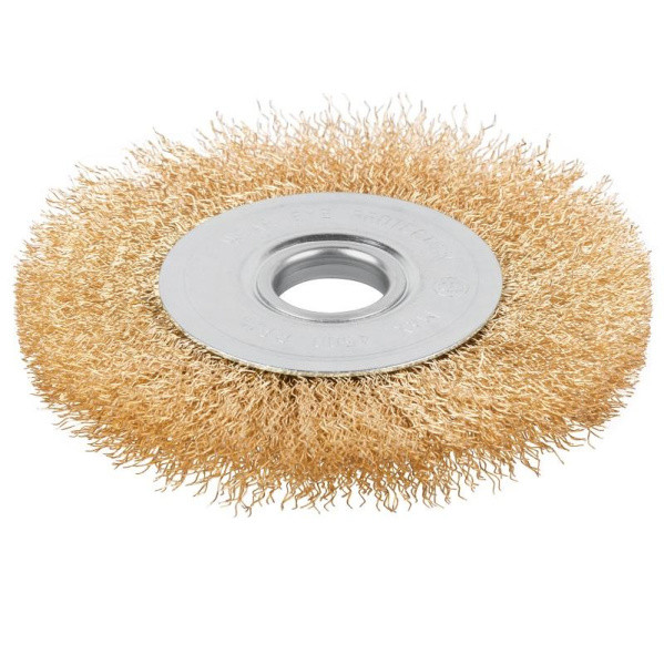 Щетка для УШМ Cutop Profi 82-904 плоская 22,2 мм латунная витая проволока 0,3 мм 125 мм