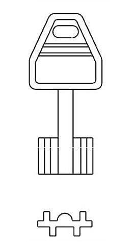 заготовка ключа TUS-1 (ЦАМ)