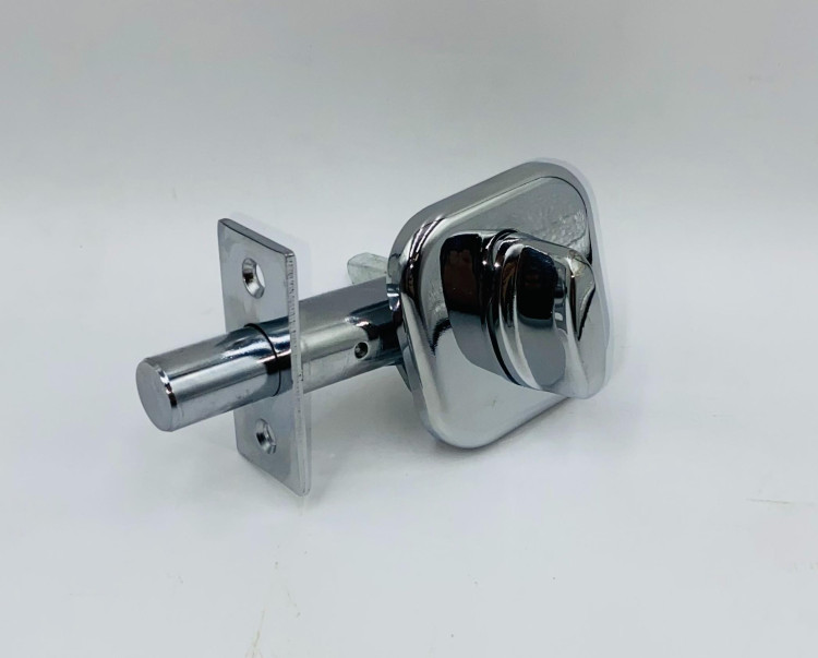 Задвижка дверная LEKSA DP-3 с поворотником CР (хром)