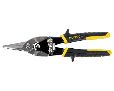 Ножницы по металлу ELITECH 140101 прямые, 254мм, CrMo,HRC 56-60