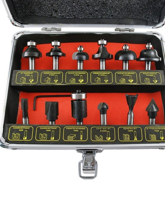 Набор фрез12 предметов (метал.. короб. ) А