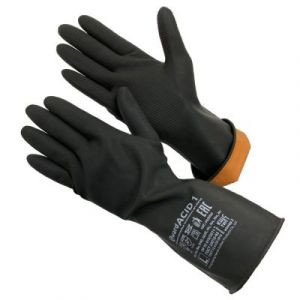 Перчатки резиновые Acid 2 технические Gward Black