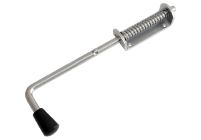 Засов &quot;Домарт&quot; пружинный (110) 330мм мод.2 d-13 (цинк) (10) (сжатие на закрытие)