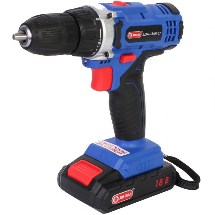Аккумуляторная дрель-шуруповерт Диолд ДЭА-18 ЛИ-07