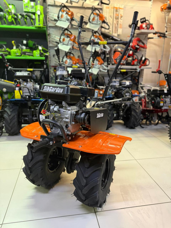 Мотоблок бензиновый SibGarden МБ 74 колеса 19*7-8 Extreme, 4вперед/2 назад, чугунный редукто