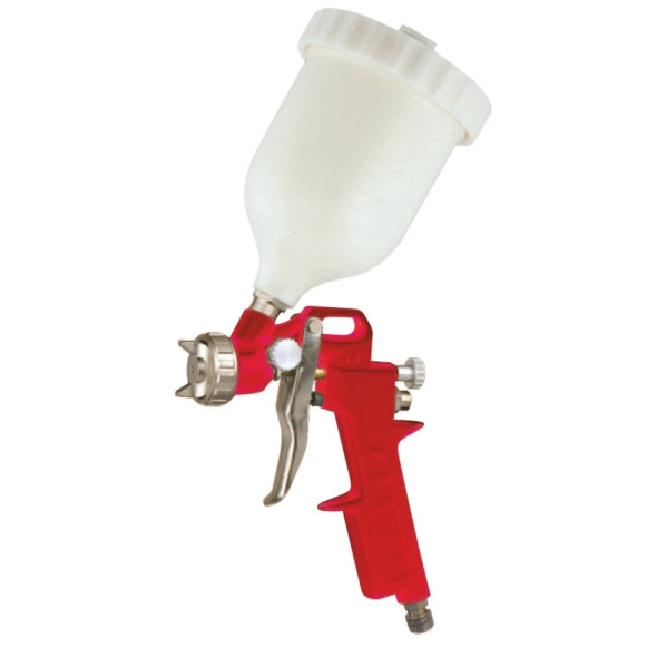 Краскораспылитель с верхним бачком 0,6л, ,HVLP,141-283л/мин,3бар,сопло-1.4мм,160-240мл/мин,0.7кг