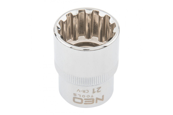 Головка 1/2" 21мм . 12 гранная. CrV Spline, NEO