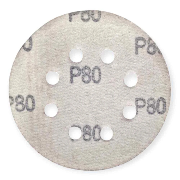 Круг шлифовальный с отверстиями 125 мм, P80 / 100 шт.