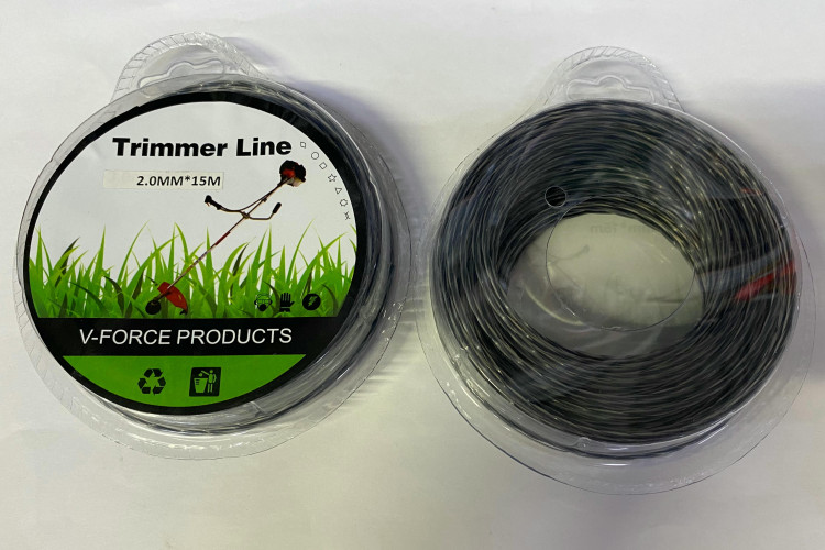 Леска триммерная 2,0мм(15м) витая усиленная, нейлон 100% HOZ