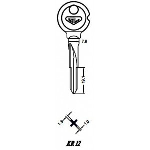 Заготовка для ключа KR-12 GV