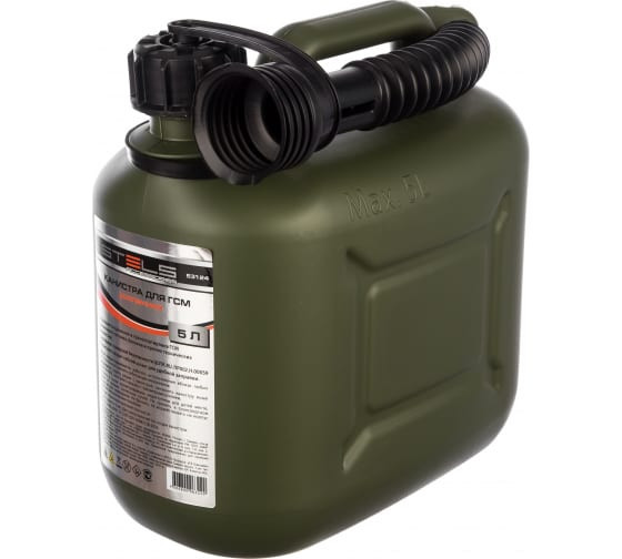 Канистра для топлива 5л пластиковая вертикальная