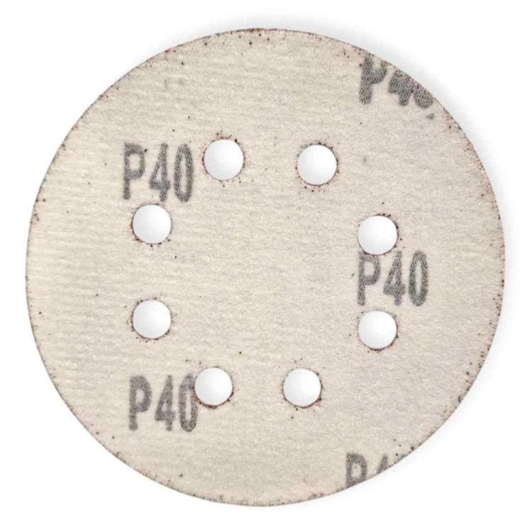 Круг шлифовальный с отверстиями 125 мм, P40 / 100 шт.